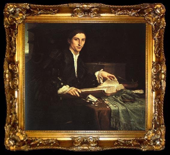 framed  Lorenzo Lotto St.Catherine, ta009-2